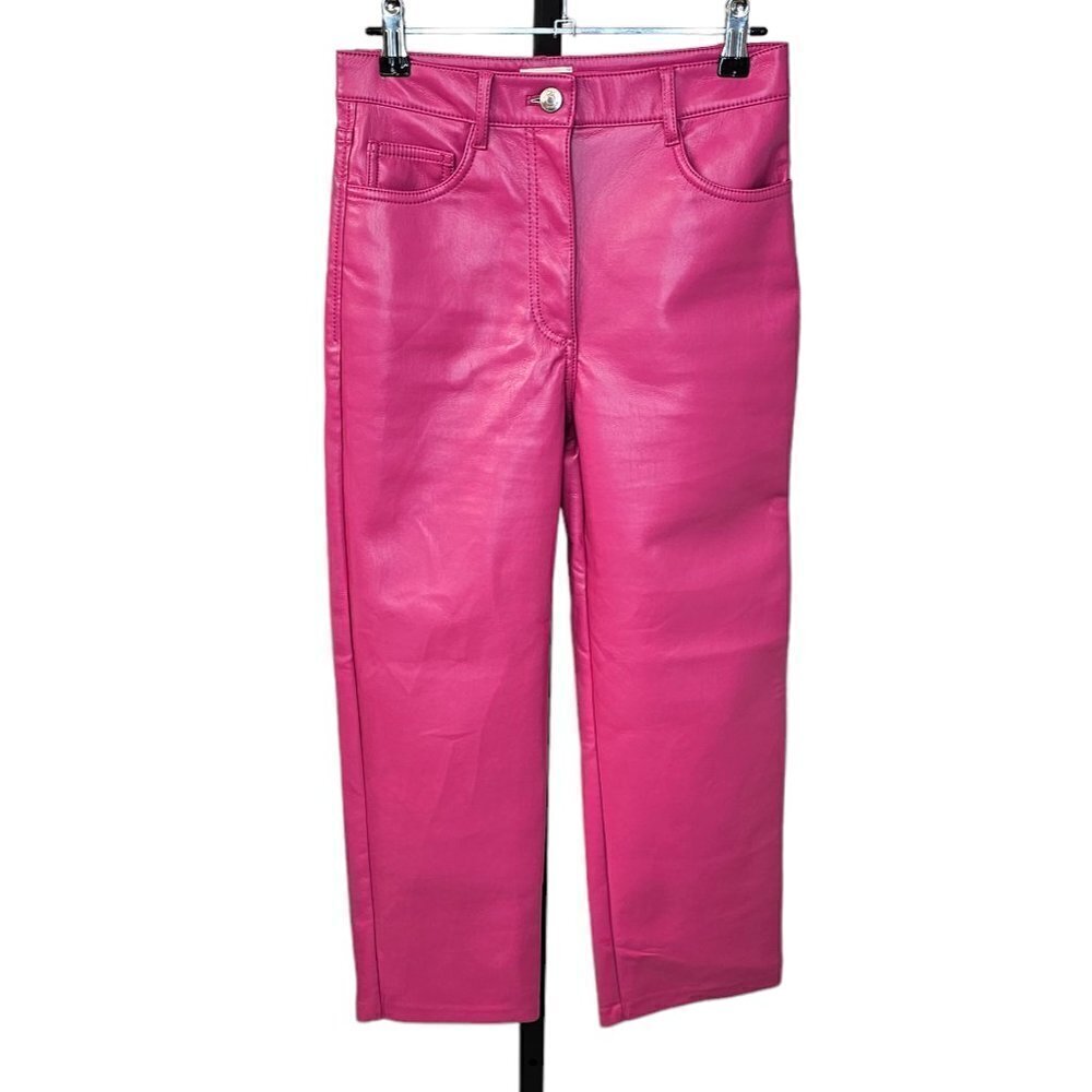 Aritzia  Wilfred The Melina Cropped Pant Pink Size 2 High Rise Vegan Leather